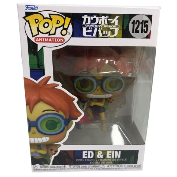 Ed & Ein Funko Pop 1215 Vinyl Figure Animation Cowboy Bebop Ed On Scooter w/ Ein - Picture 1 of 6